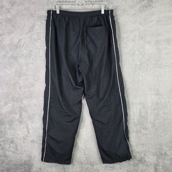 Mens Nike Black Athletic Track Pants Polyester Side Zip Drawstring Size XXL - Picture 3 of 9